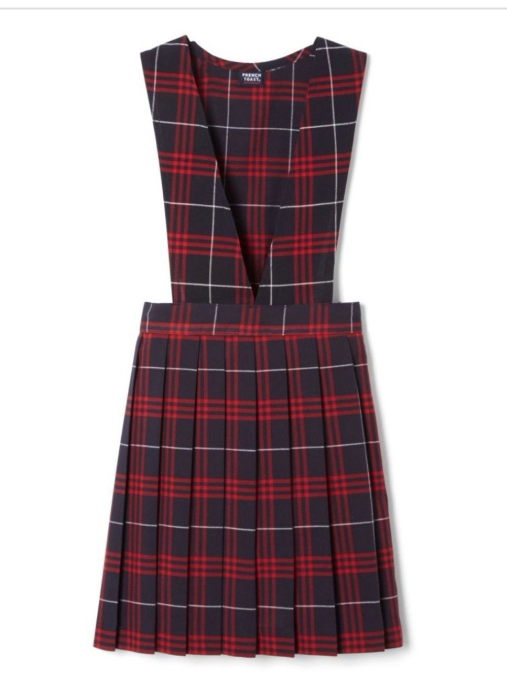 French Toast Girls V-Neck Pleated School Uniform Plaid Jumper Dress Size 4T